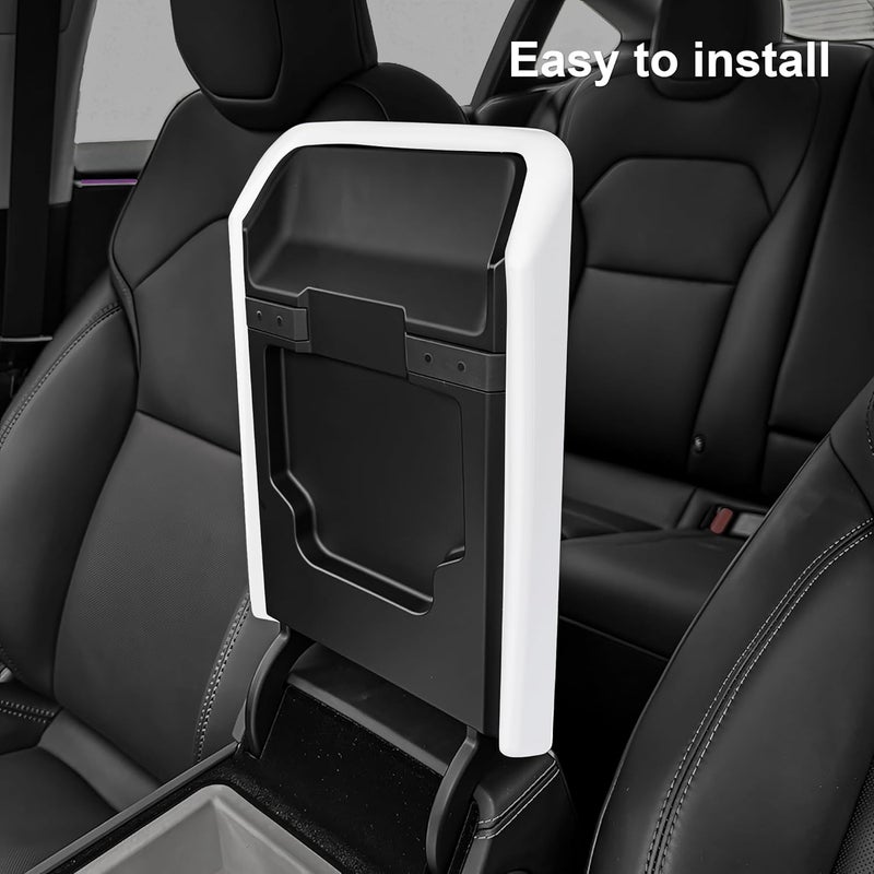frani Center Console Armrest Cover Designed for Tesla Model 3 Highland 2024-2026 and Model Y Juniper 2026 Refresh,Non-Slip Designed with EZ Snap On Install-White - Image 4